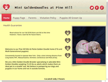 Tablet Screenshot of pinehillgoldendoodles.com